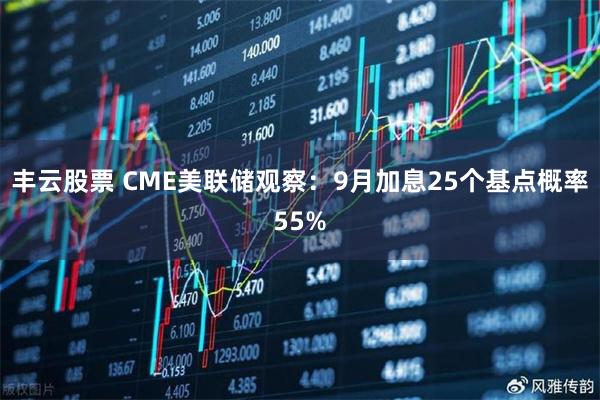 丰云股票 CME美联储观察：9月加息25个基点概率55%